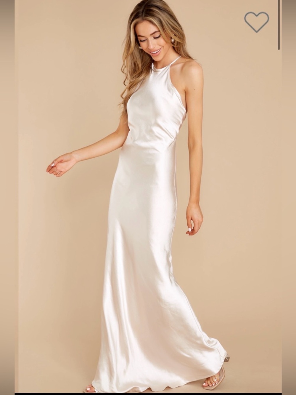 Elegant Cream Maxi Dress